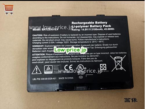 XPLORE BATZSX01L4 
バッテリー 3100mAh, 45.88Wh  14.8V Black Li-Polymer