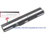  ASUS 07G016CX1875 バッテリー, Li-ion 10.8V 4400mAh NAA32K524400B6