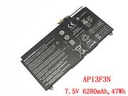 ACER 2ICP4/63/114-2 バッテリー, Li-Polymer 7.5V 6280mAh, 47Wh  NACAPAP13F3N47WHB6