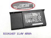 0B200-01120100, ASUS 0B200-01120100 バッテリー, Li-ion 11.4V 48Wh NASB31N140748WHB6