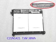 Transformer Book T300CHI ノートパソコンのバッテリー, 纯正 ASUS Transformer Book T300CHI ノートパソコンのバッテリー, Li-ion 7.6V 5000mAh, 38Wh  NASC21N142138WHB2