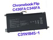 Chromebook Flip C436FA ノートパソコンのバッテリー, 纯正 ASUS Chromebook Flip C436FA ノートパソコンのバッテリー, Li-Polymer 11.55V 3640mAh, 42Wh  NAUC31N1845-142WHB3
