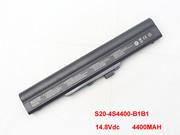  HASEE S20-4S4400-B1B1 バッテリー, Li-ion 14.8V 4400mAh NHES204S4400B8