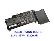  HP PL03043-PR バッテリー, Li-ion 11.4V 3720mAh, 43Wh  NHPPS03XL43WHB3