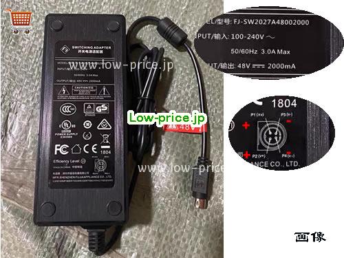 FUJIA FJ-SW2027A48002000 ACアダプター, 48V 2A FJ-SW2027A48002000 ラップトップACアダプター, FJ48V2A96W-4Pins-SZXF