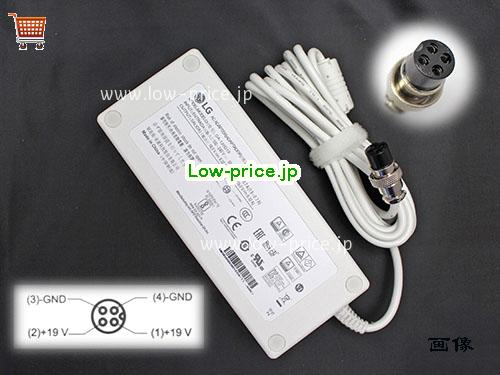 LG 19V6.32A ACアダプター, 19V 6.32A 19V6.32A ラップトップACアダプター, LG19V6.32A120W-4HOLE-Metal