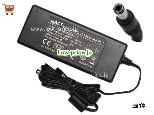 myACT 27.5V2.35A ACアダプター, 27.5V 2.35A 27.5V2.35A ラップトップACアダプター, MYACT27.5V2.35A64.625W-5.5x2.1mm