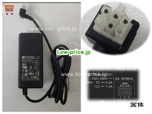 PHIHONG 12V1.5A ACアダプター, 12V 1.5A 12V1.5A ラップトップACアダプター, PHIHONG12V1.5A45W-Molex-6Pins