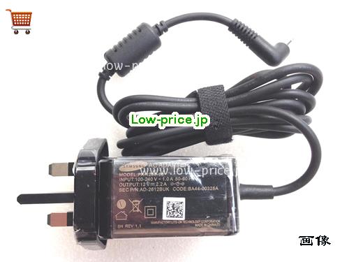 SAMSUNG 12V2.2A ACアダプター, 12V 2.2A 12V2.2A ラップトップACアダプター, SAMSUNG12V2.2A26W-2.5x0.7mm-UK
