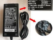 オリジナル Tiger 24V3.125A ACアダプター  YEAR24V3.125A75W-3pin-LF