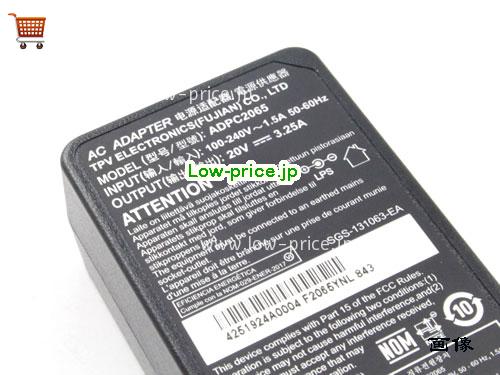 画像 4 AOC AOC  20V 3.25A ラップトップACアダプター AOC20V3.25A65W-7.4x5.0mm 