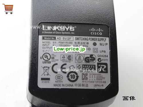 画像 4 CISCO CISCO PSM11R-050 ACアダプター, 5V 2A PSM11R-050 ラップトップACアダプター CISCO5V2A10W-5.5x2.5mm-UK 
