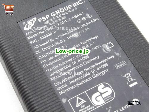 画像 4 FSP FSP FSP135-ASAN1 ACアダプター, 19V 7.1A FSP135-ASAN1 ラップトップACアダプター FSP19V7.1A135W-5.5x2.5mm-Switching 