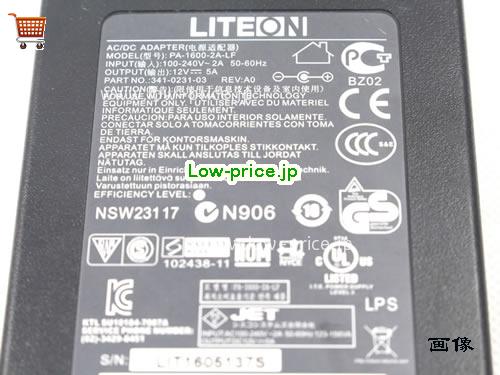 画像 3 LITEON LITEON PA-1600-2A-LF ACアダプター, 12V 5A PA-1600-2A-LF ラップトップACアダプター LITEON12V5A60W-5.5x2.5mm 