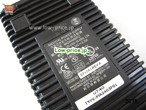 画像 2 AULT AULT KA2400F06 ACアダプター, 24V 6.25A KA2400F06 ラップトップACアダプター MEDICAL24V6.25A150W-5.5x2.5mm 
