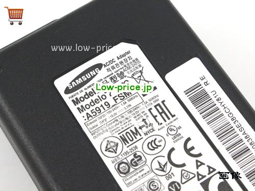 画像 3 SAMSUNG SAMSUNG A5919-FSM ACアダプター, 19V 3.17A A5919-FSM ラップトップACアダプター SAMSUNG19V3.17A60W-6.5x4.4mm 