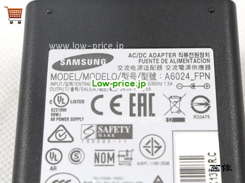 画像 3 SAMSUNG SAMSUNG  24V 2.5A ラップトップACアダプター SAMSUNG24V2.5A60W-6.4x4.4mm-B 
